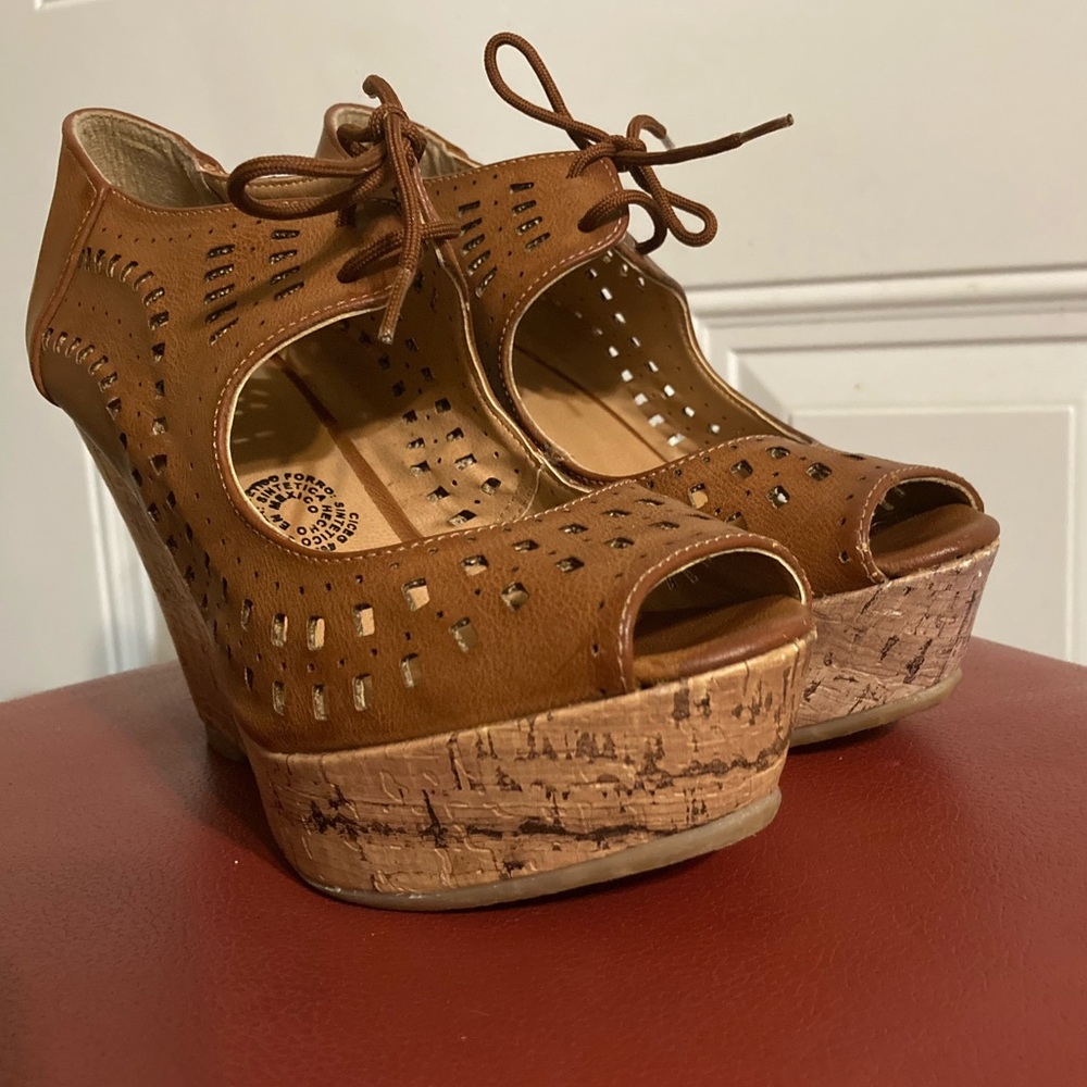 Frida Mexican wedge sandals size "25"